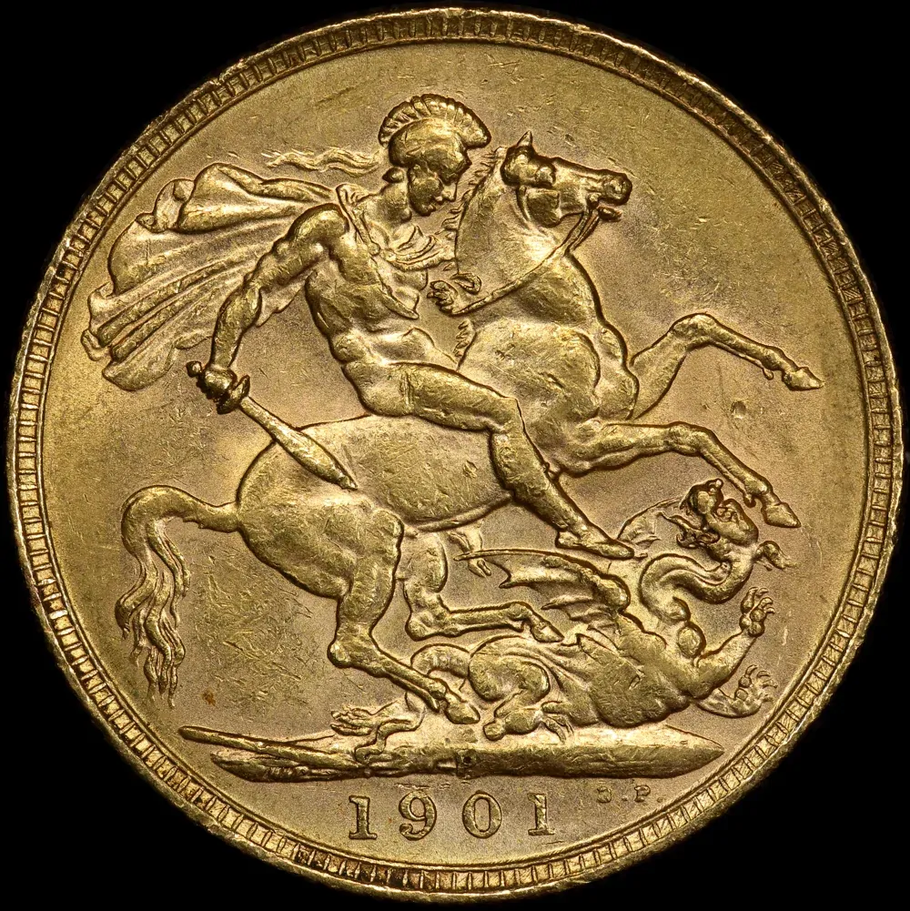 1901 Perth Veiled Head Sovereign good EF product image