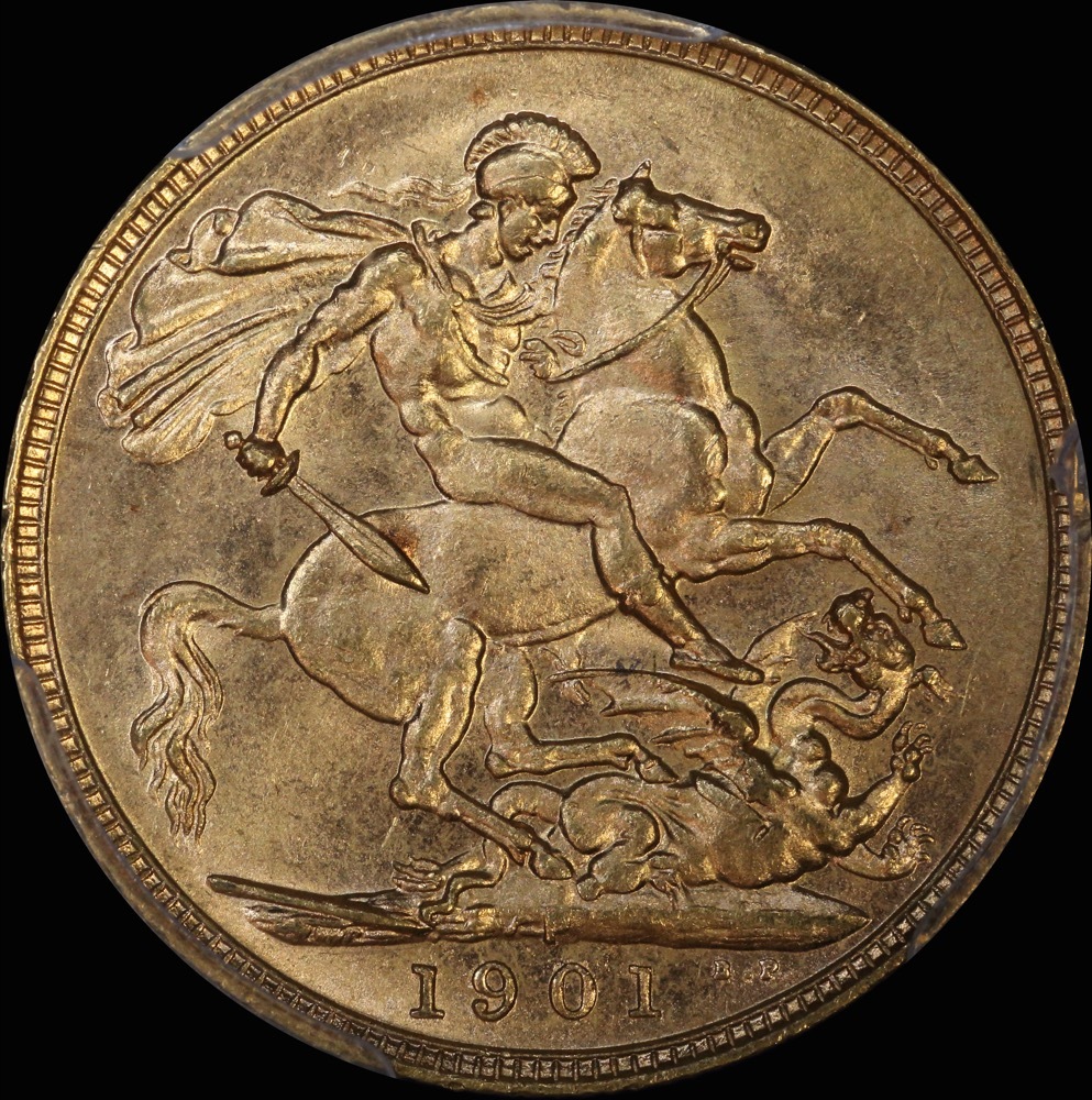 1901 Perth Veiled Head Sovereign Unc (PCGS MS62+) product image