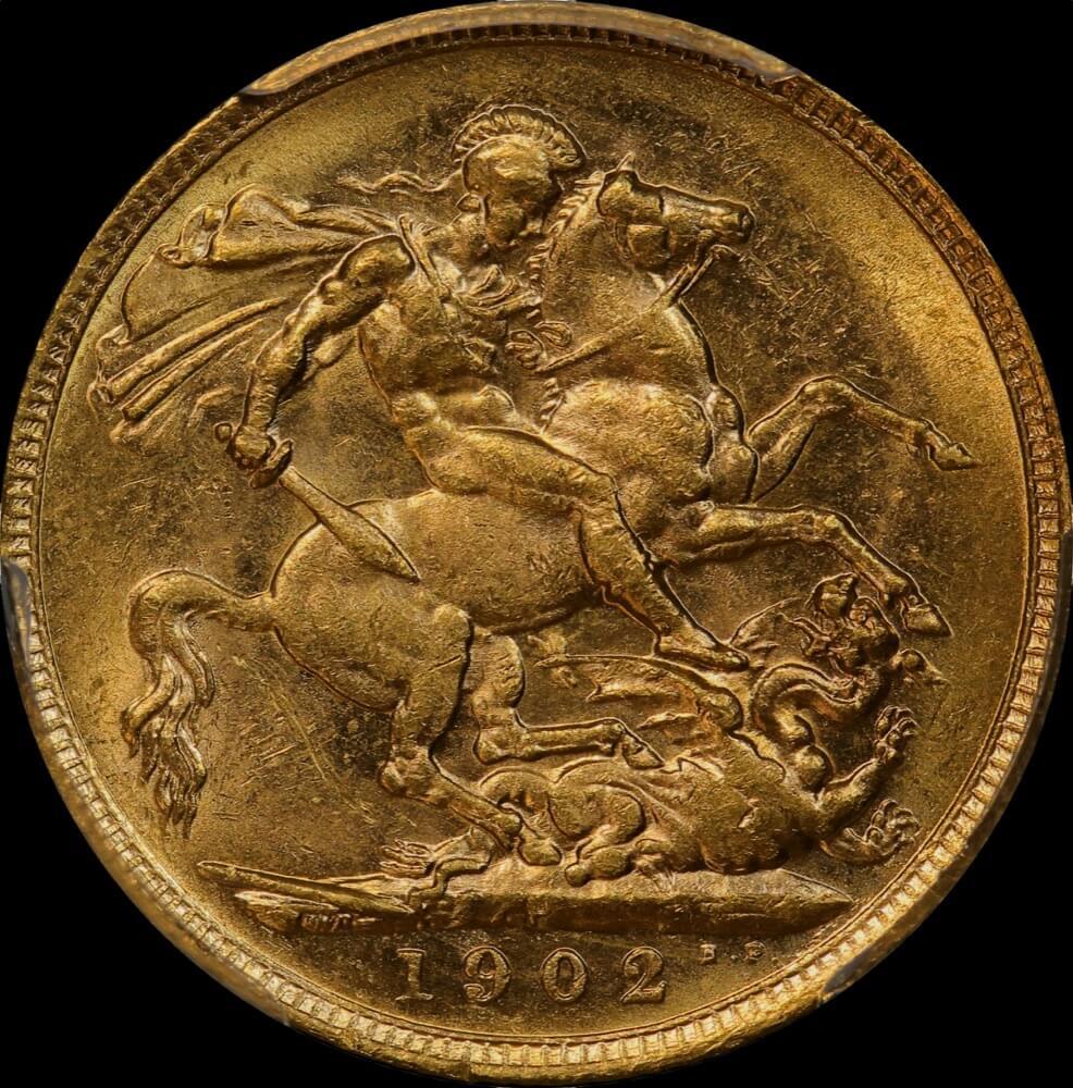 1902 Perth Edward VII Sovereign PCGS AU58 product image
