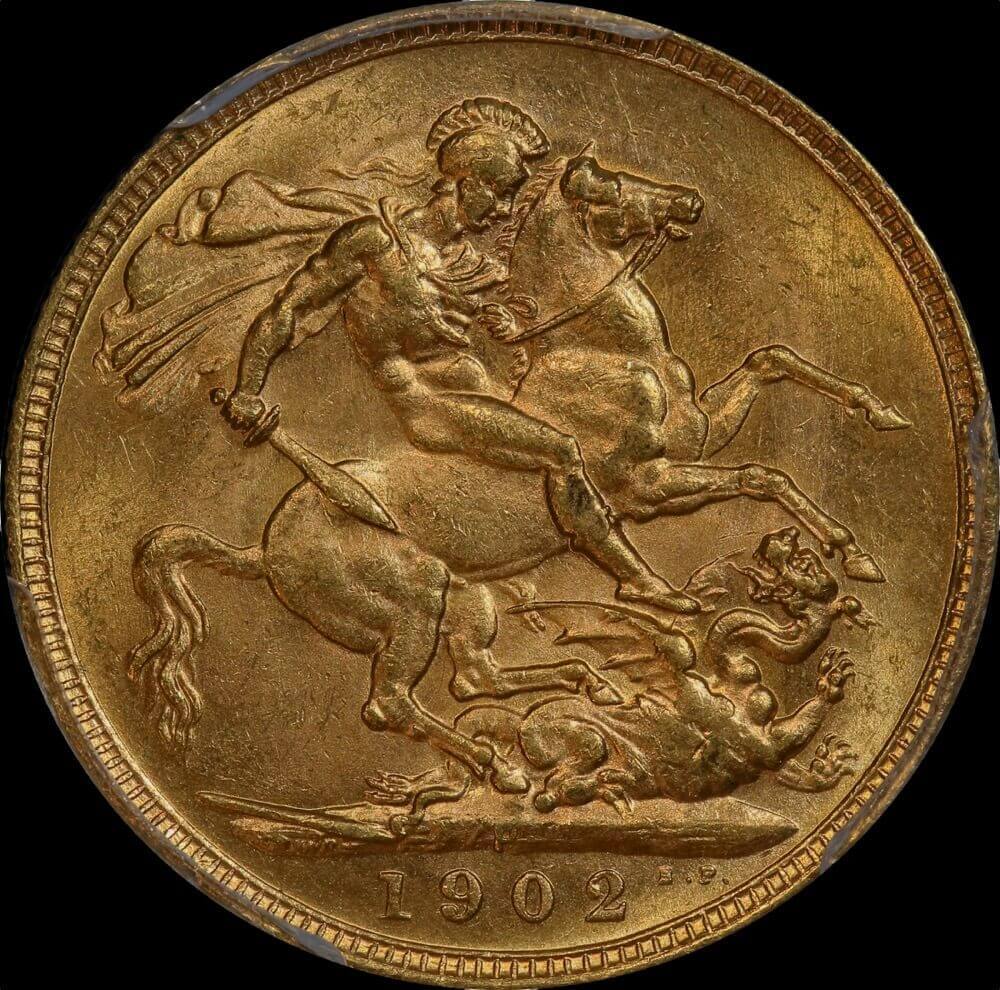 1902 Perth Edward VII Sovereign Unc (PCGS MS62) product image