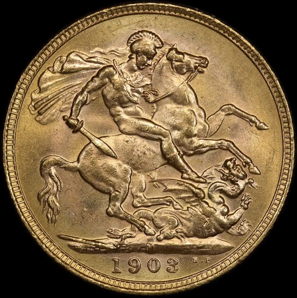 1903 Melbourne Edward VII Sovereign good EF product image