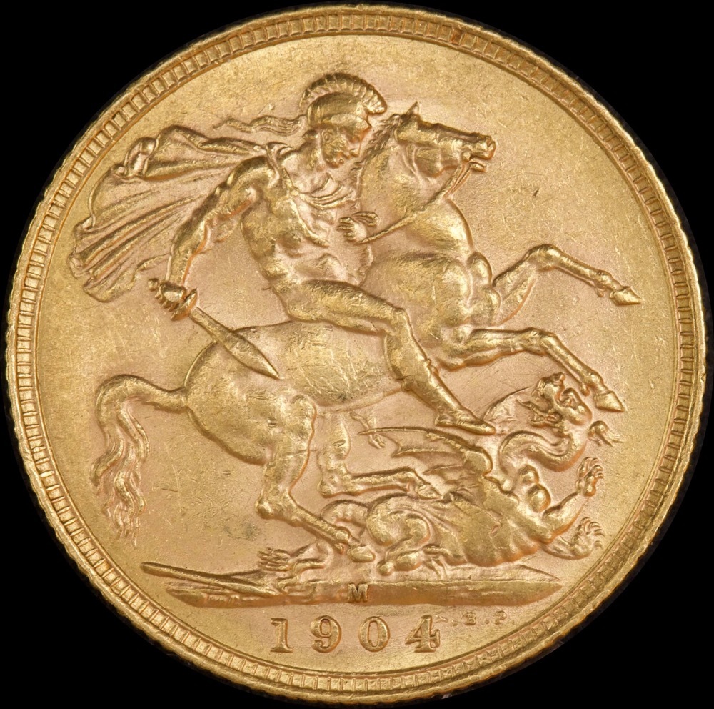1904 Melbourne Edward VII Sovereign good EF product image