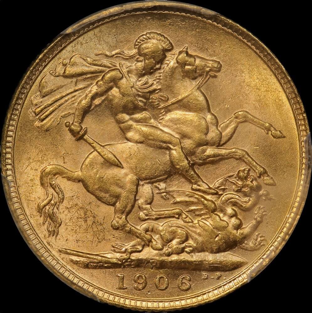 1906 Perth Edward VII Sovereign PCGS AU58 product image
