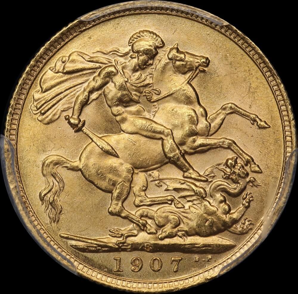 1907 Sydney Edward VII Sovereign Choice Unc (PCGS MS63) product image