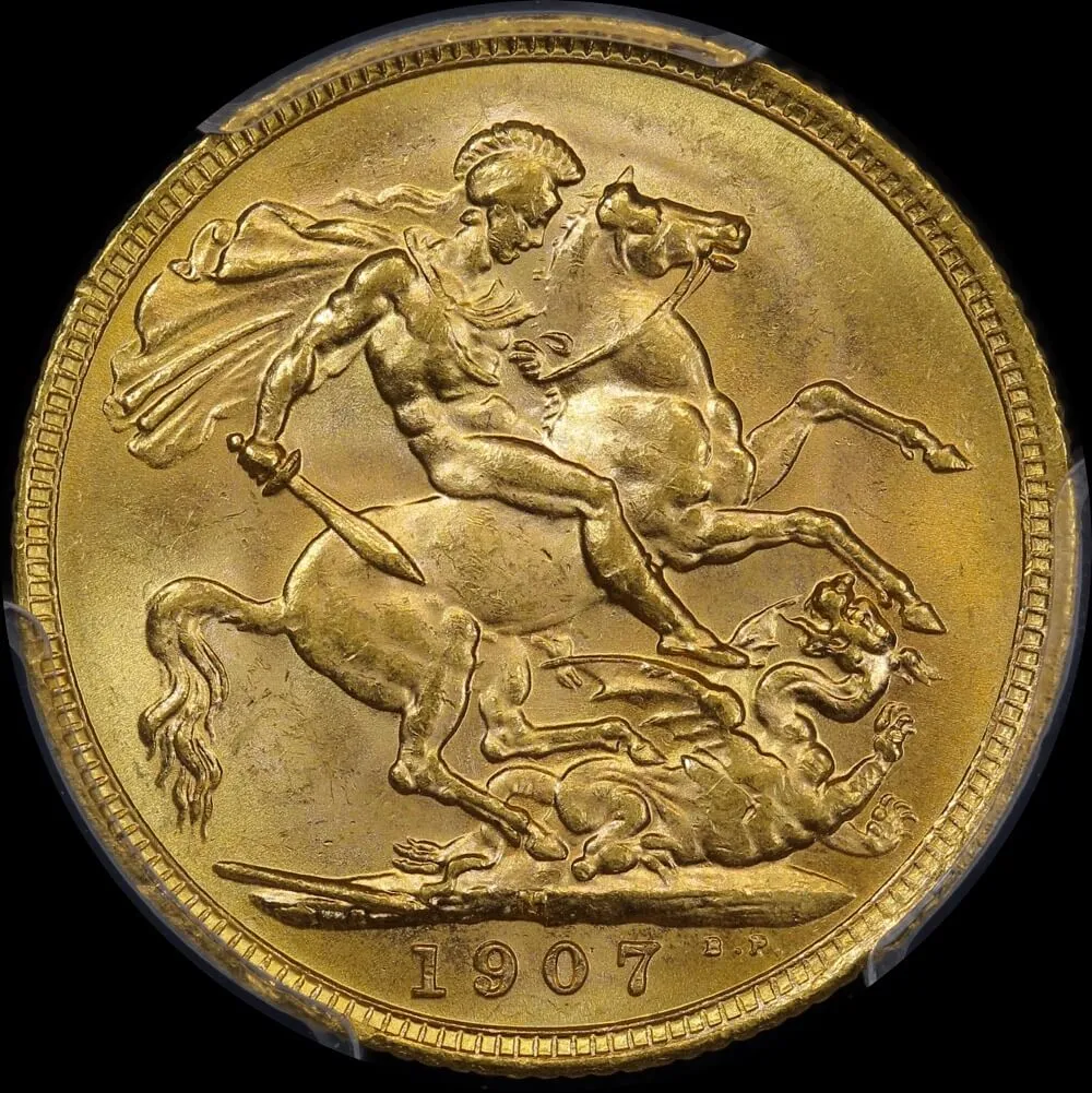 1907 Melbourne Edward VII Sovereign Unc (PCGS MS62) product image