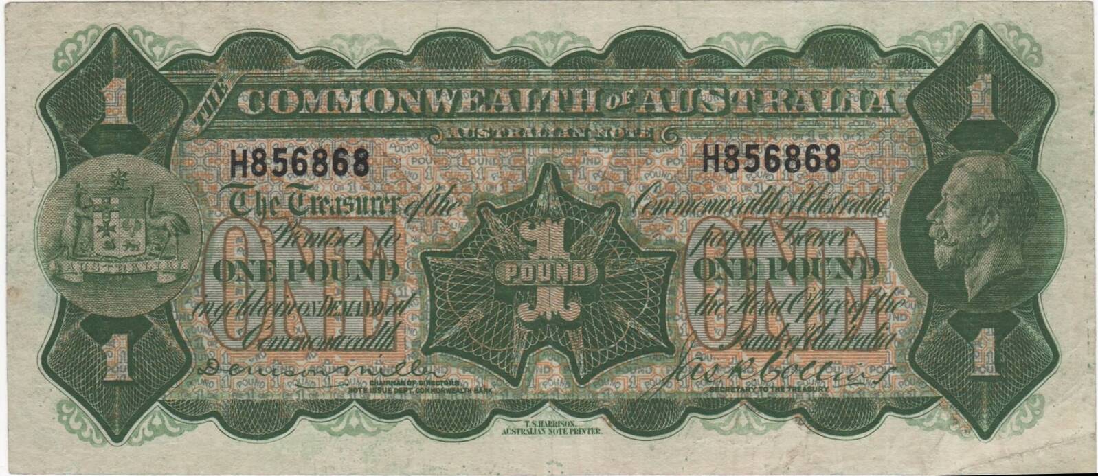 1923 One Pound Miller/Collins R22aF PCGS VF25 product image