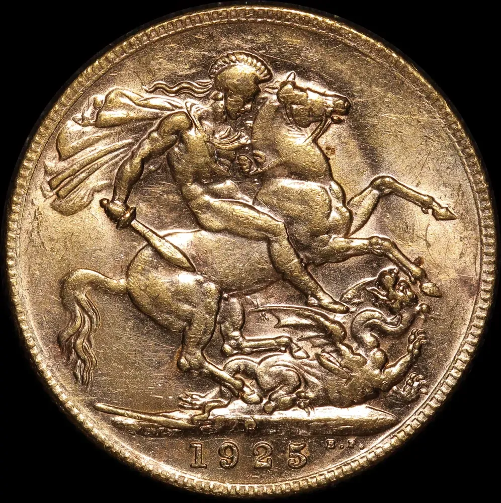 1915 Perth George V Large Head Sovereign good EF product image