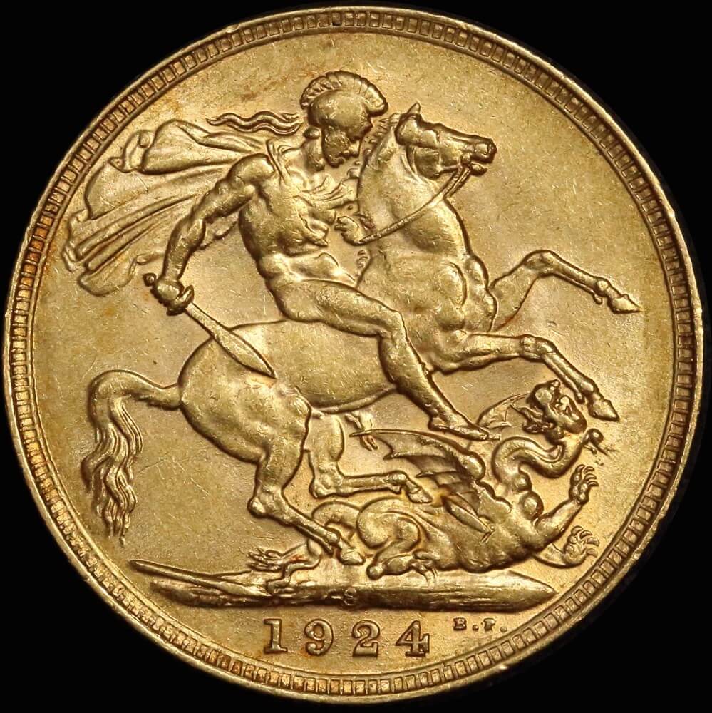 1924 Sydney George V Large Head Sovereign PCGS AU55 product image