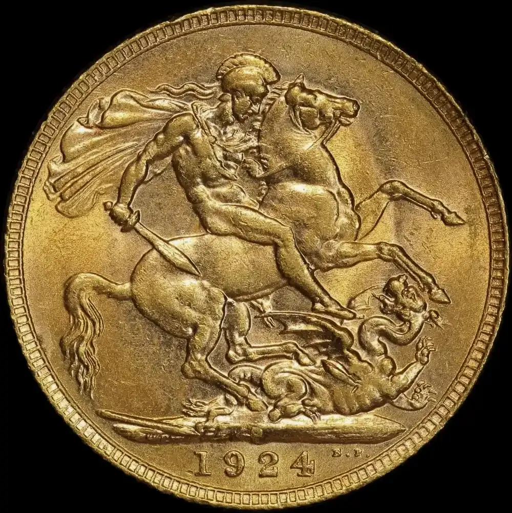 1924 Perth George V Large Head Sovereign Extremely Fine product image