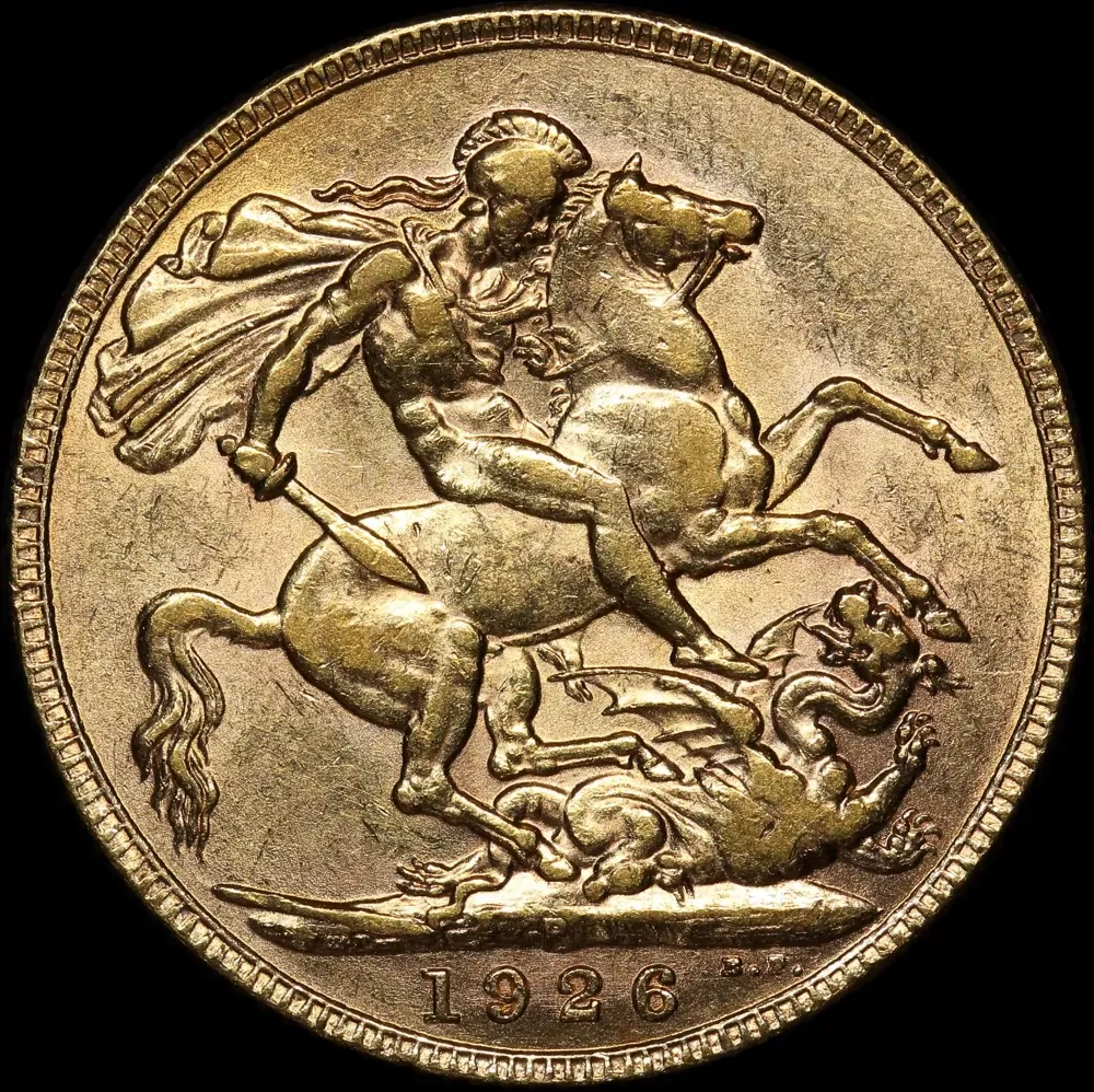 1926 Perth George V Large Head Sovereign good EF product image