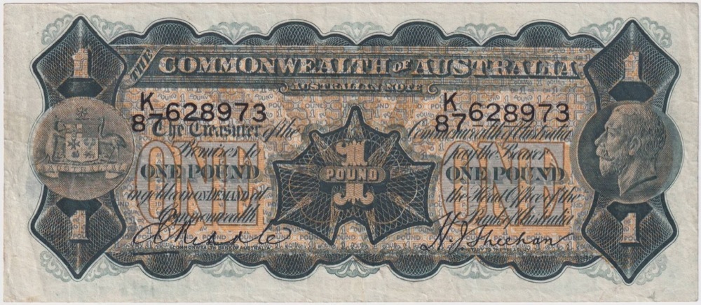 1927 One Pound Riddle/Heathershaw R26 about EF product image