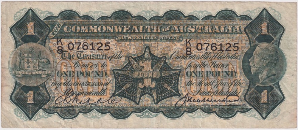 1927 One Pound Riddle/Heathershaw R26F about VF product image