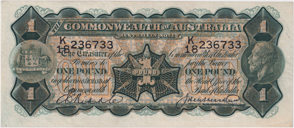 1927 One Pound Riddle/Heathershaw R26 Extremely Fine product image