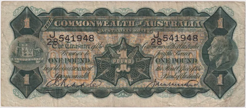 1927 One Pound Riddle/Heathershaw R26 Very Fine product image