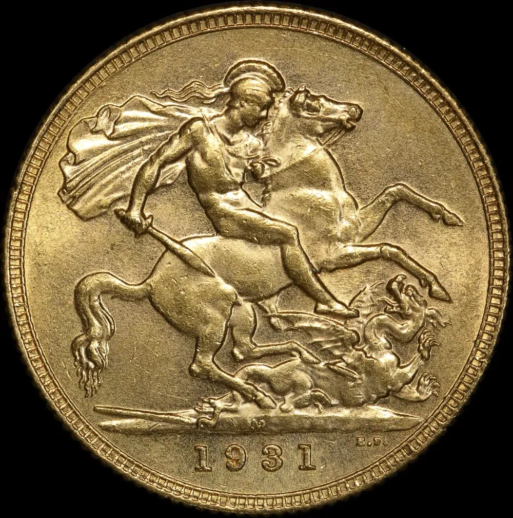 1931 Melbourne George V Small Head Sovereign good EF product image