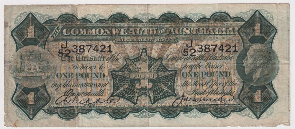 1927 One Pound Riddle/Heathershaw R26 Very Good product image