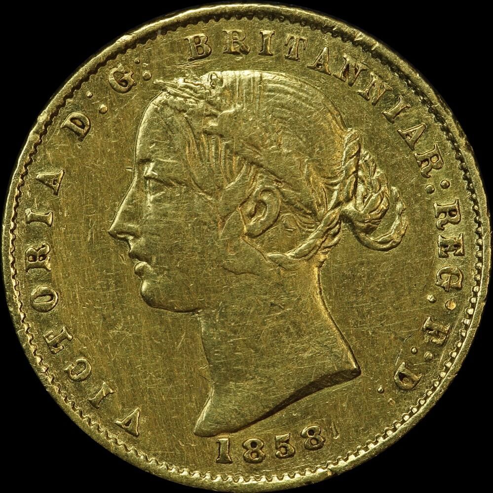 1858 Sydney Mint Type II Half Sovereign good VF product image