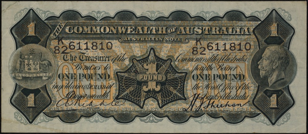 1932 One Pound Riddle/Sheehan R27A Very Fine product image