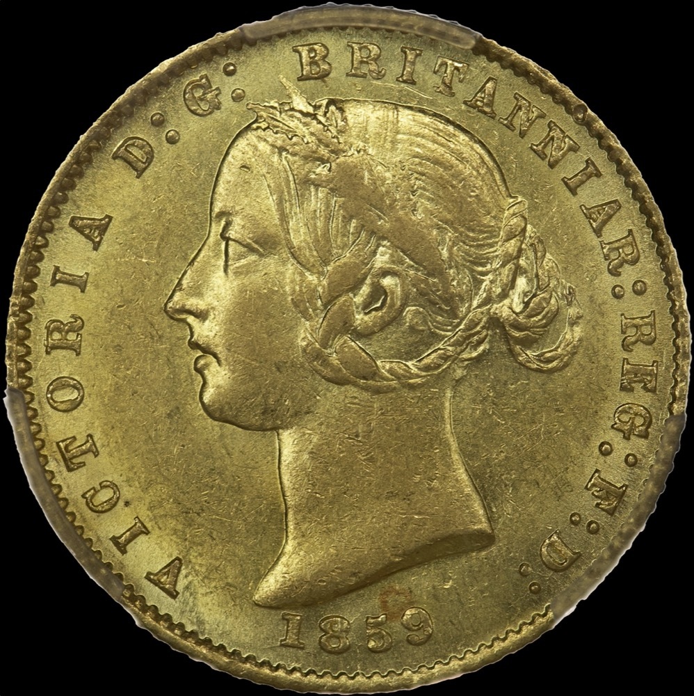 1859 Sydney Mint Type II Half Sovereign PCGS AU58 product image