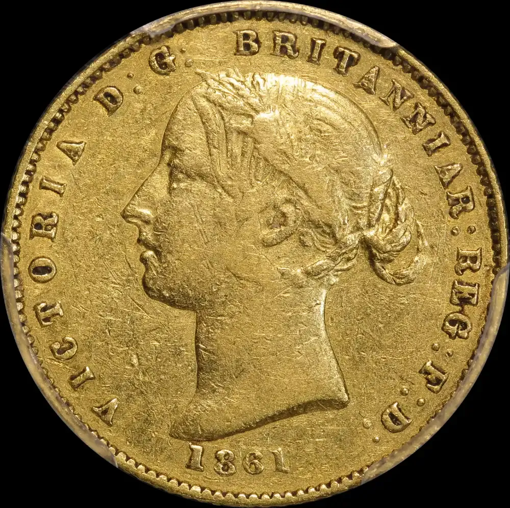 1861 Sydney Mint Type II Half Sovereign Very Good product image