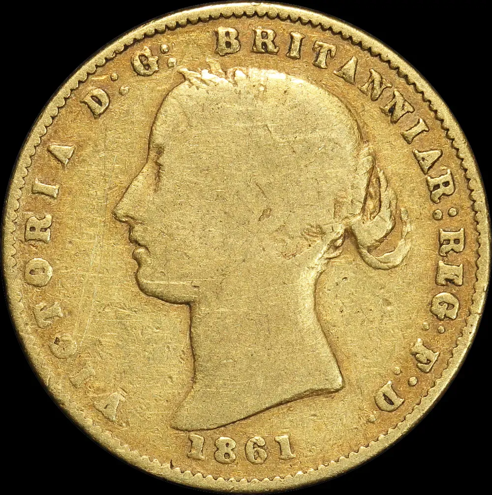 1861 Sydney Mint Type II Half Sovereign Very Good product image