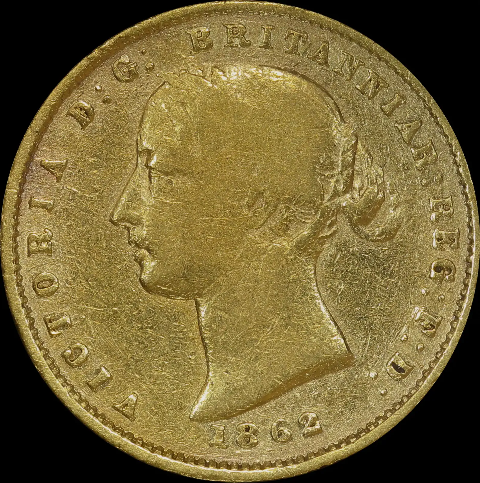 1862 Sydney Mint Type II Half Sovereign Very Good product image