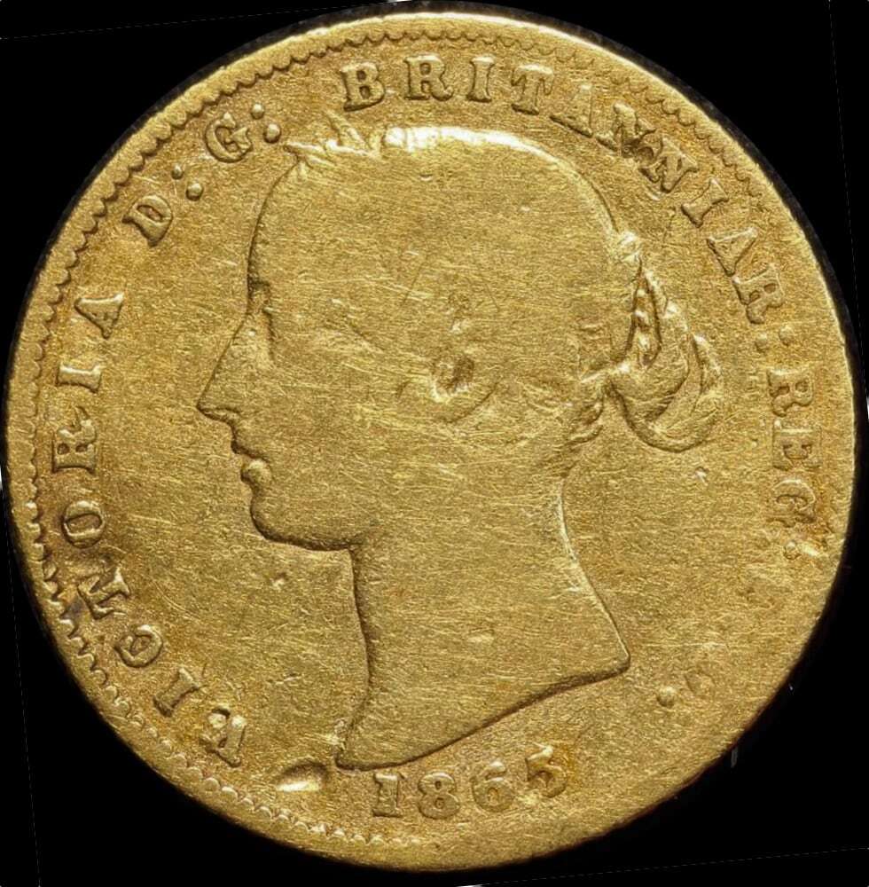 1865 Sydney Mint Type II Half Sovereign Good product image