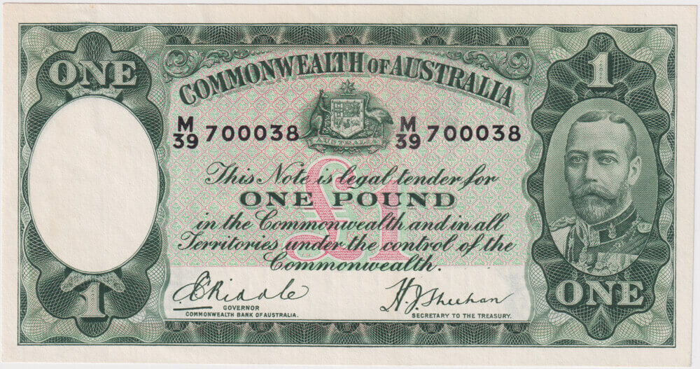 1933 One Pound Riddle/Sheehan R28 Extremely Fine product image