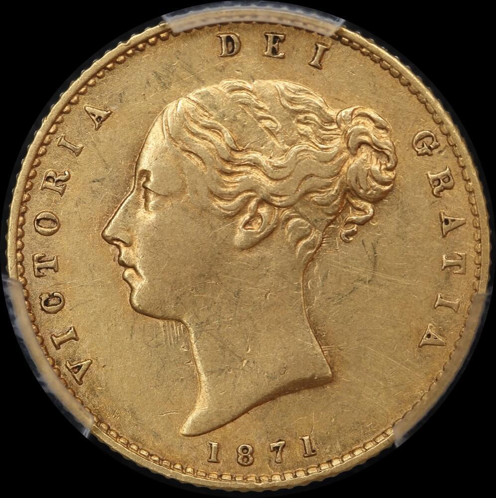 1871 Sydney Young Head Half Sovereign PCGS AU50 product image