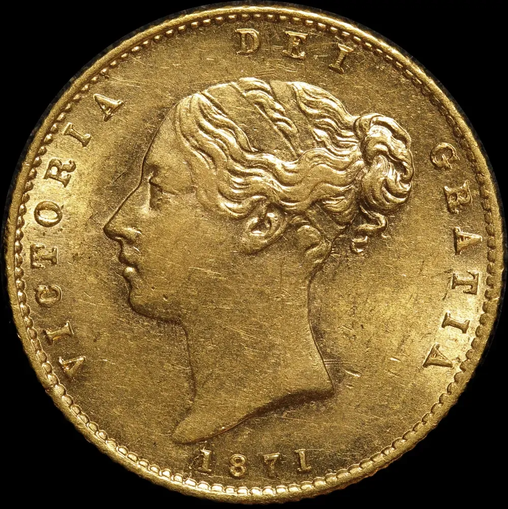1871 Sydney Young Head Half Sovereign good EF product image