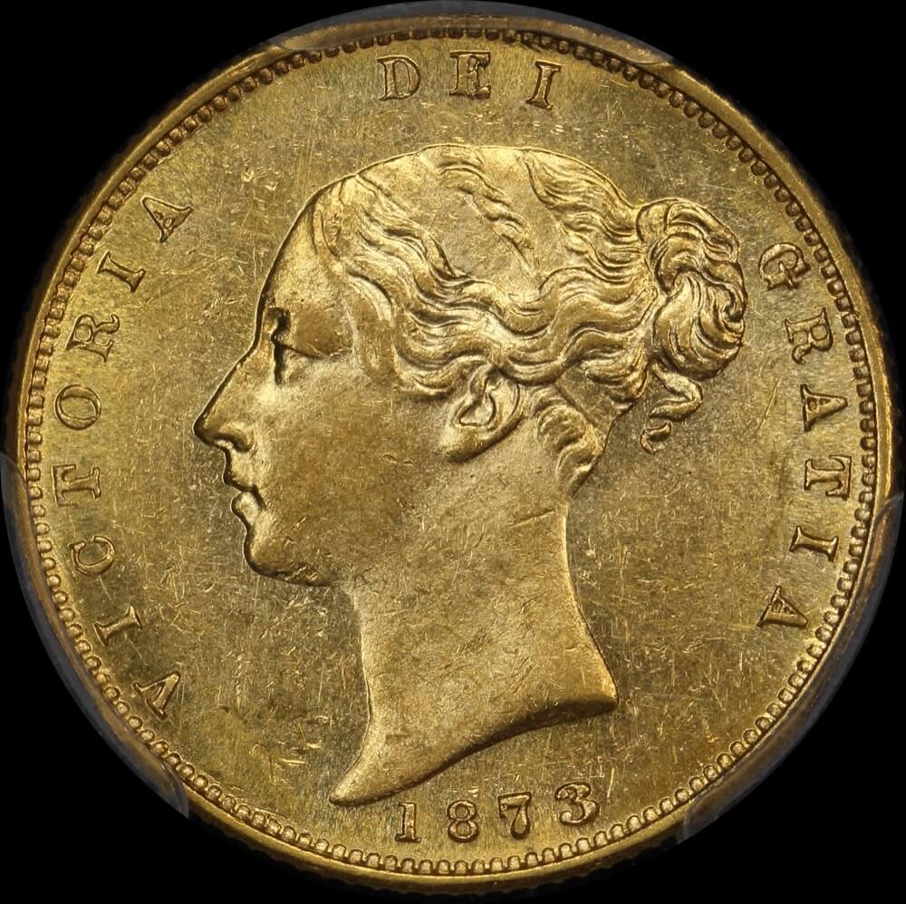 1873 Melbourne Young Head Half Sovereign about Unc (PCGS AU58) product image
