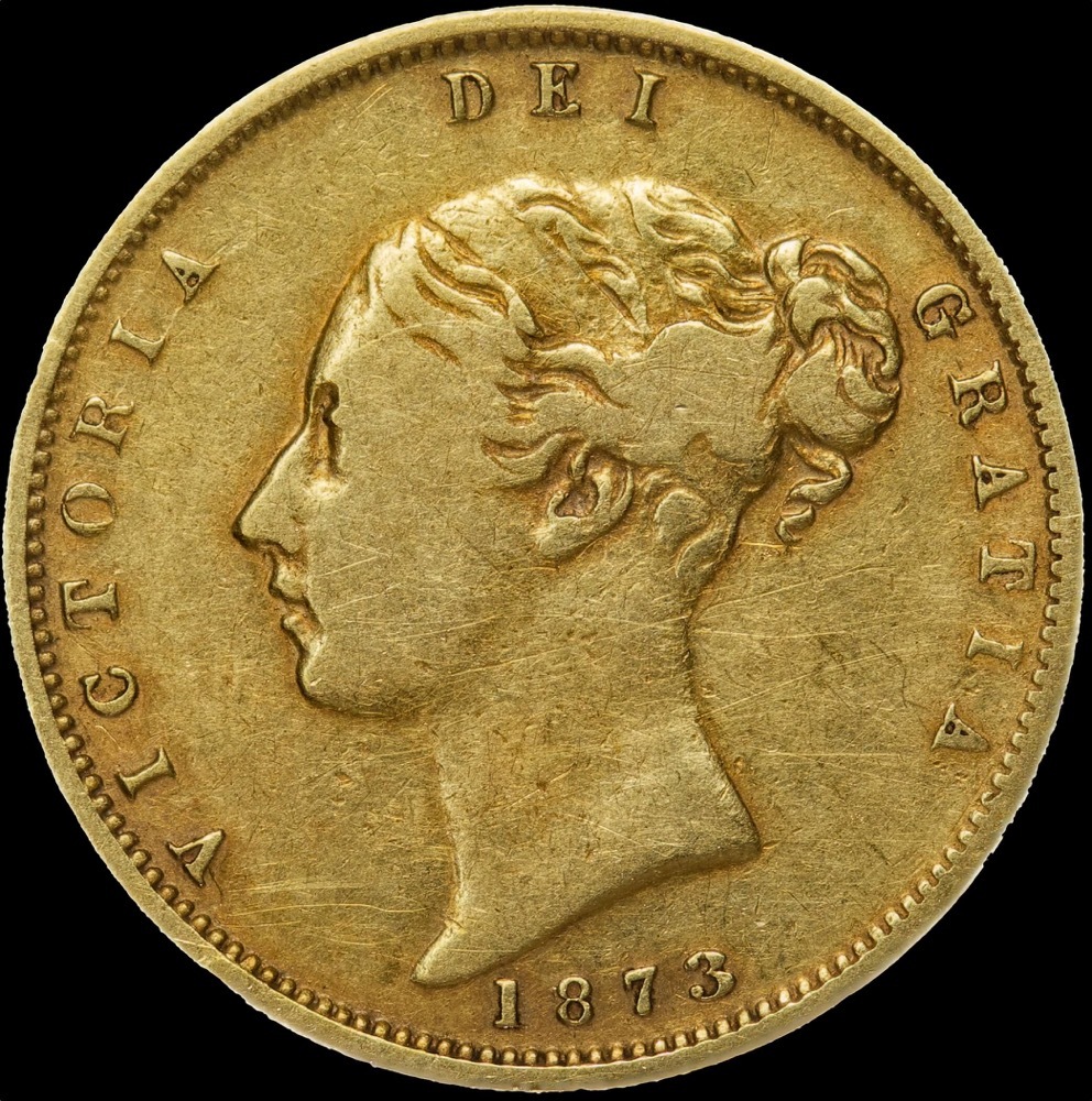 1873 Melbourne Young Head Half Sovereign good Fine product image