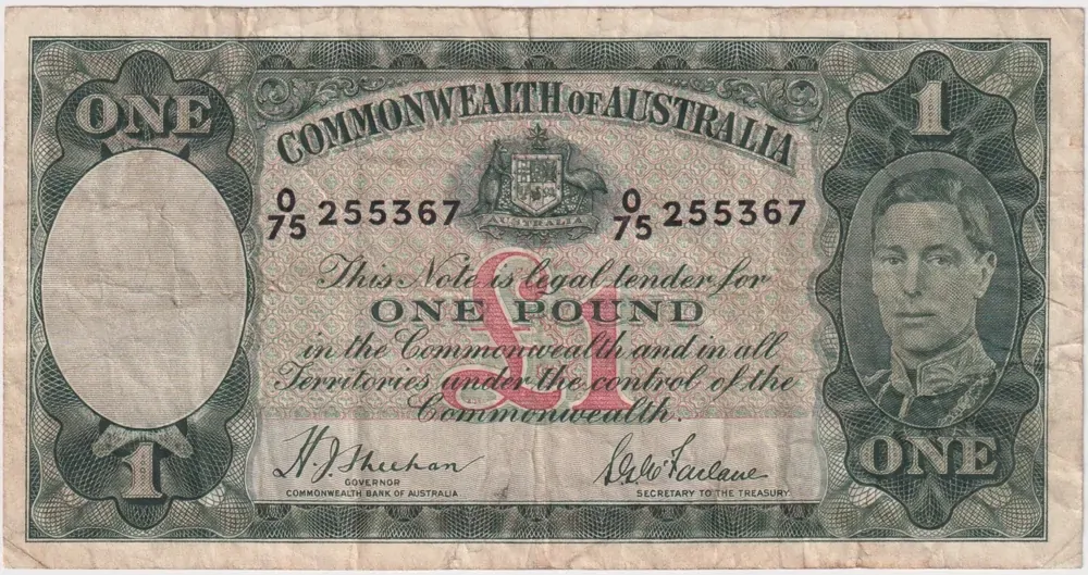 1938 One Pound Sheehan/McFarlane R29 about VF product image