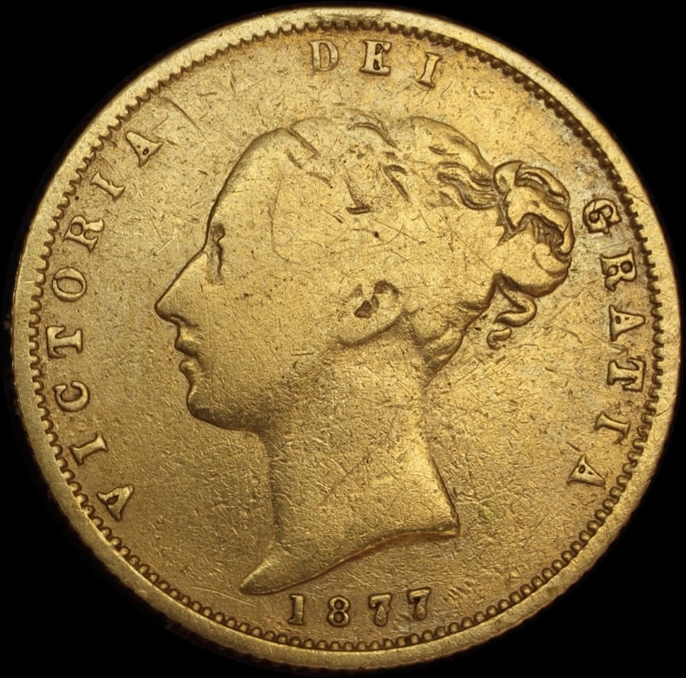 1877 Melbourne Young Head Half Sovereign Very Good product image