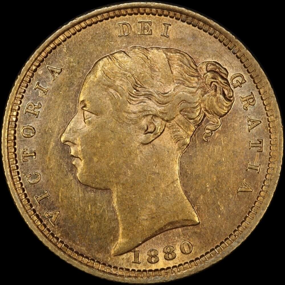 1880 Sydney Young Head Half Sovereign Type 5/3 good EF (PCGS AU55) Ex Quartermaster Collection product image