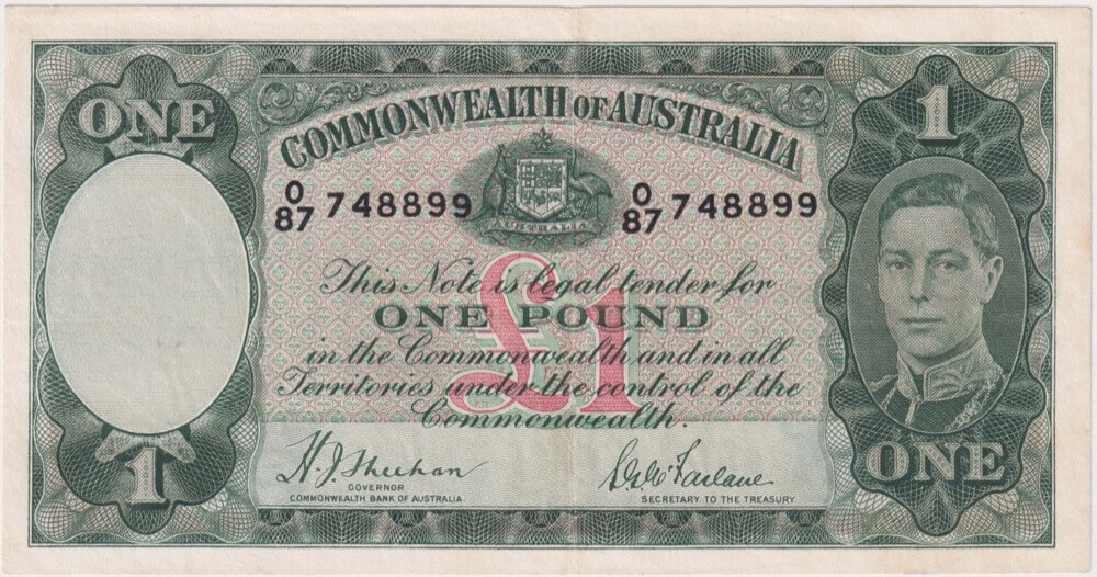 1938 One Pound Sheehan/McFarlane R29 good VF product image