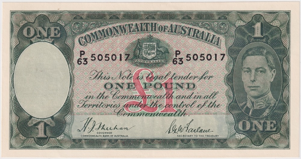 1938 One Pound Sheehan/McFarlane R29 Uncirculated product image