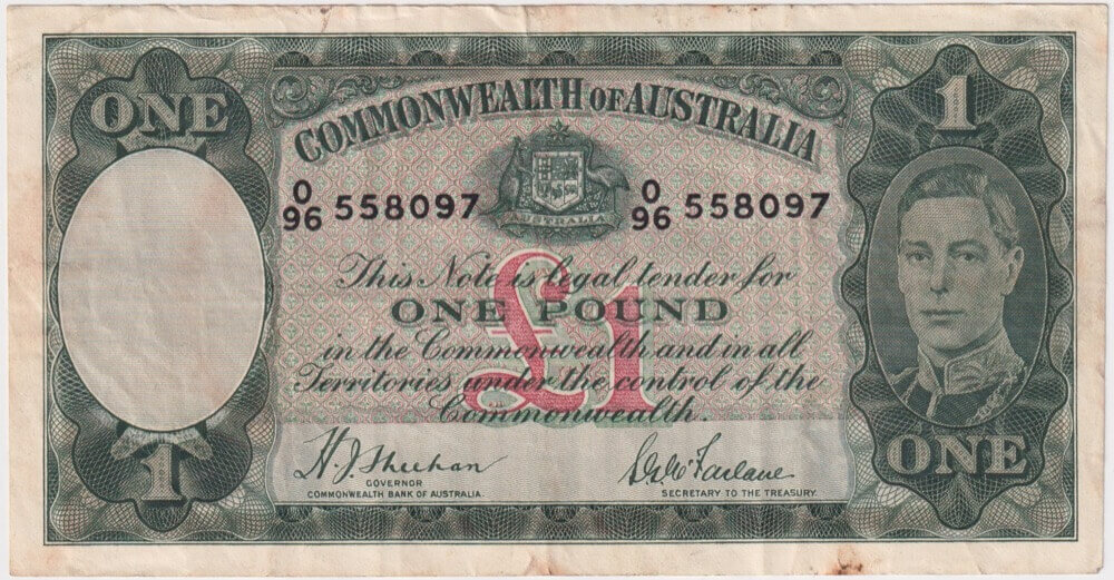 1938 One Pound Sheehan/McFarlane R29 Very Fine product image