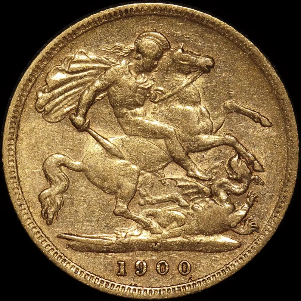 1900 Melbourne Veiled Head Half Sovereign Very Fine product image