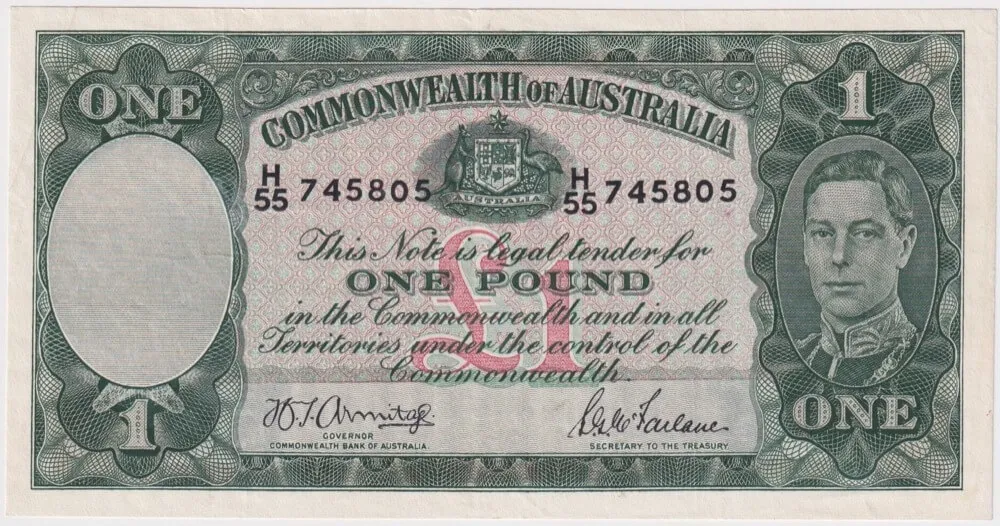 1942 One Pound Armitage/McFarlane R30A Extremely Fine product image