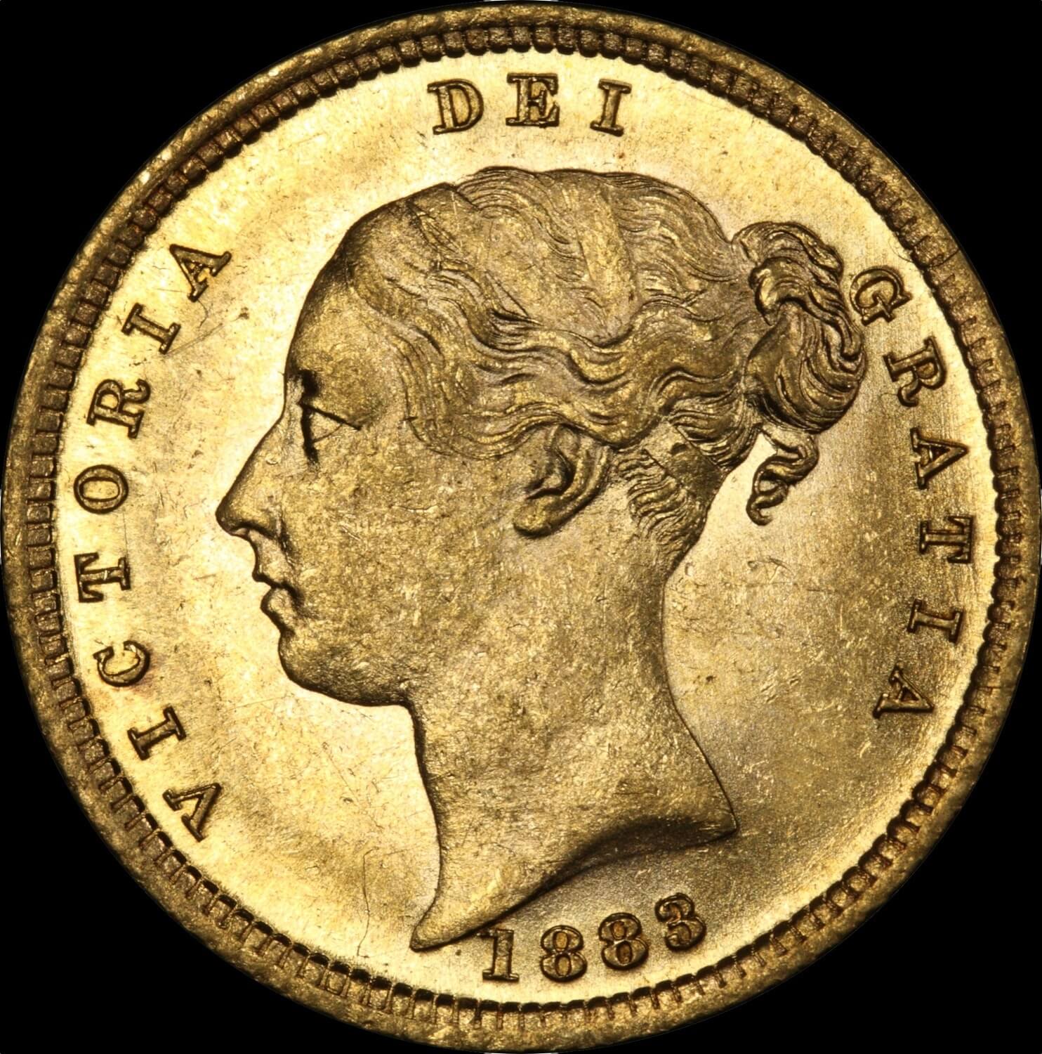1883 Sydney Young Head Half Sovereign Unc (PCGS MS62) product image