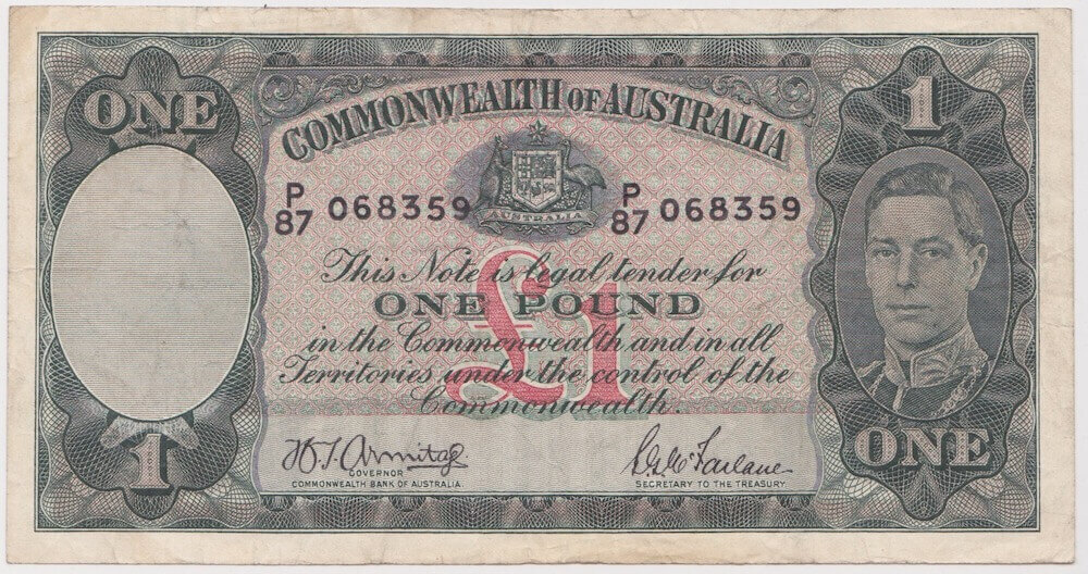 1942 One Pound Armitage/McFarlane R30A Very Fine product image