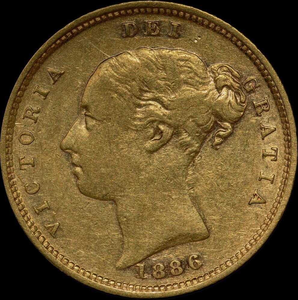 1886 Melbourne Young Head Half Sovereign good Fine product image