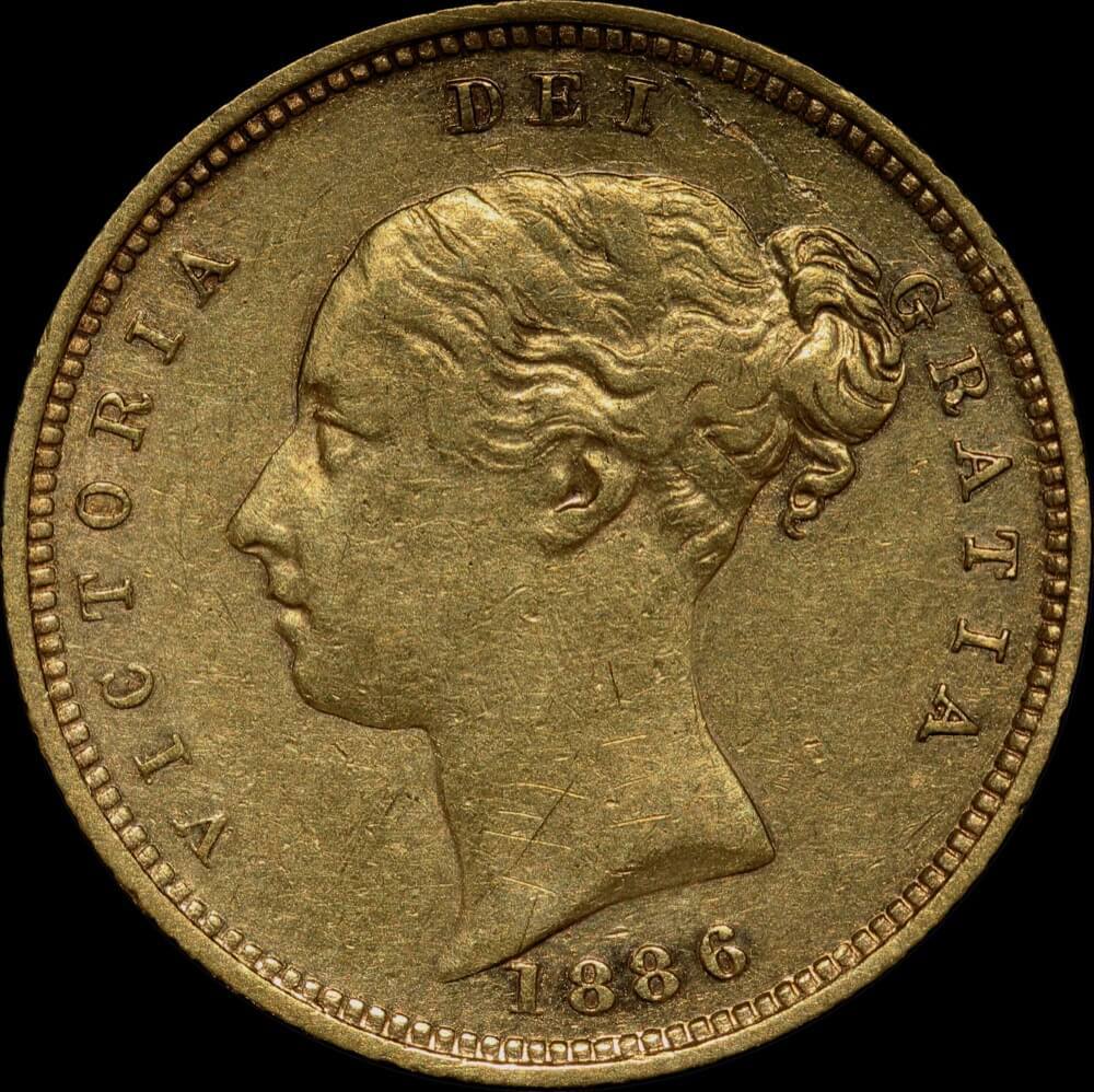 1886 Melbourne Young Head Half Sovereign Very Fine product image