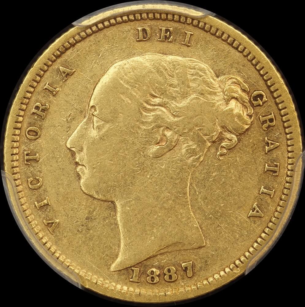 1887 Melbourne Young Head Half Sovereign good Fine (PCGS VF35) product image