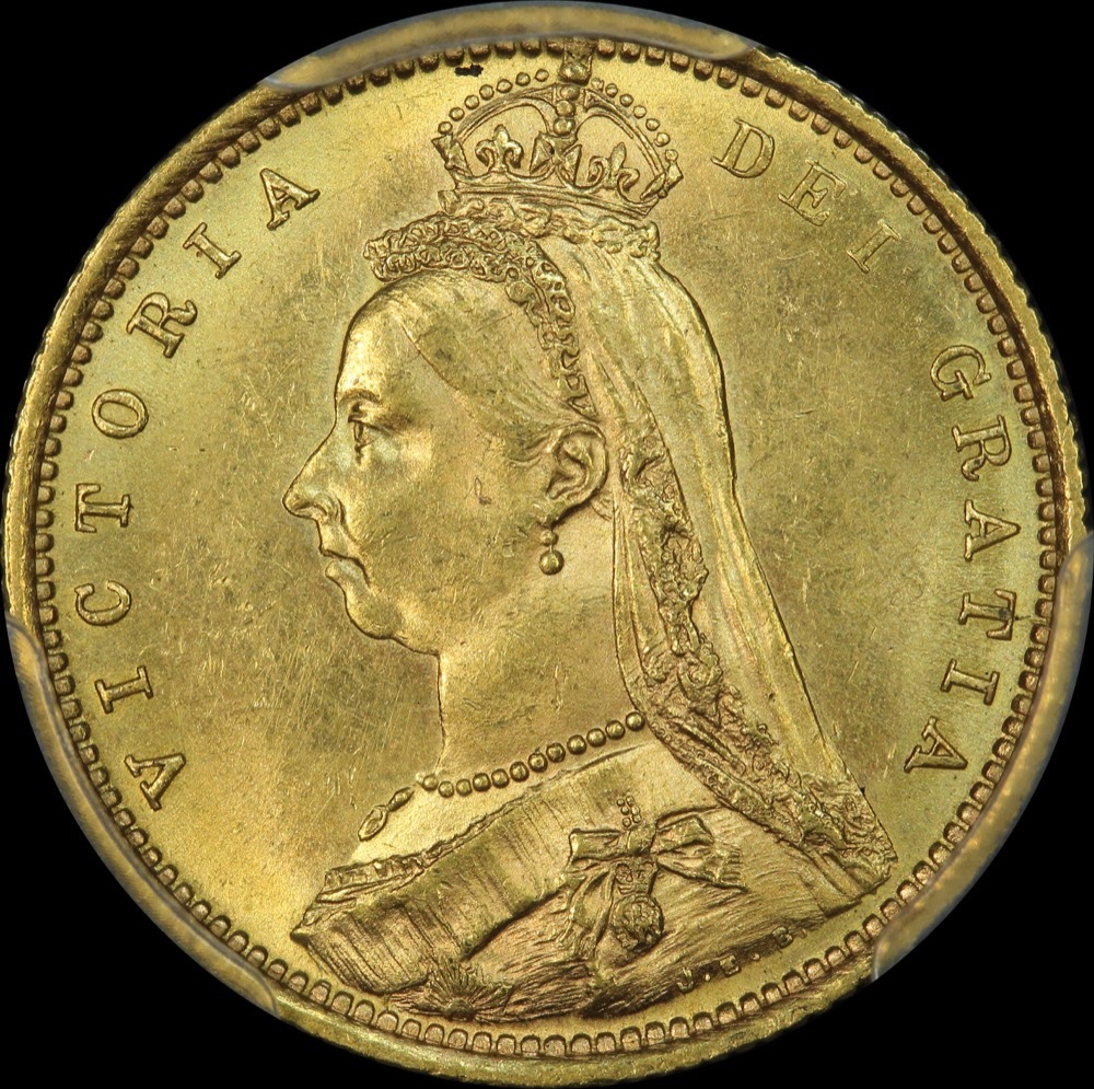 1887 Sydney Jubilee Head Half Sovereign Unc (PCGS MS 62+) product image
