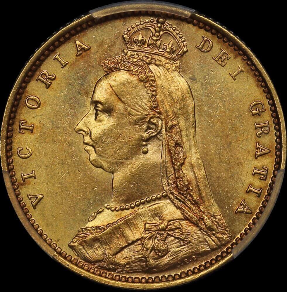 1887 Melbourne Jubilee Head Half Sovereign Choice Unc (PCGS MS63) product image