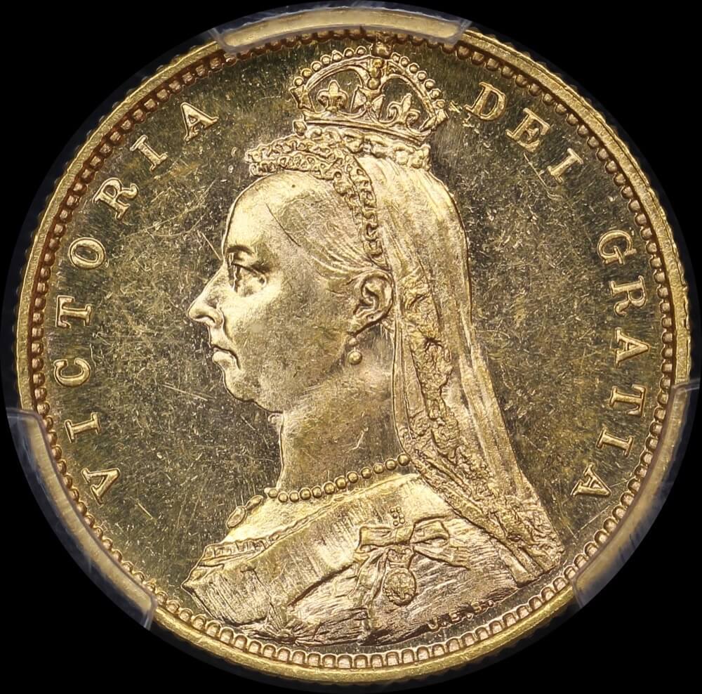 1887 Melbourne Jubilee Head Half Sovereign Unc (PCGS MS62+) product image