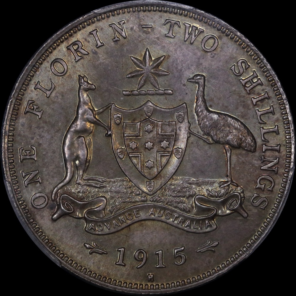 Australia 1915 Heaton Proof Florin PCGS PR66 Ex Parkhill Collection product image