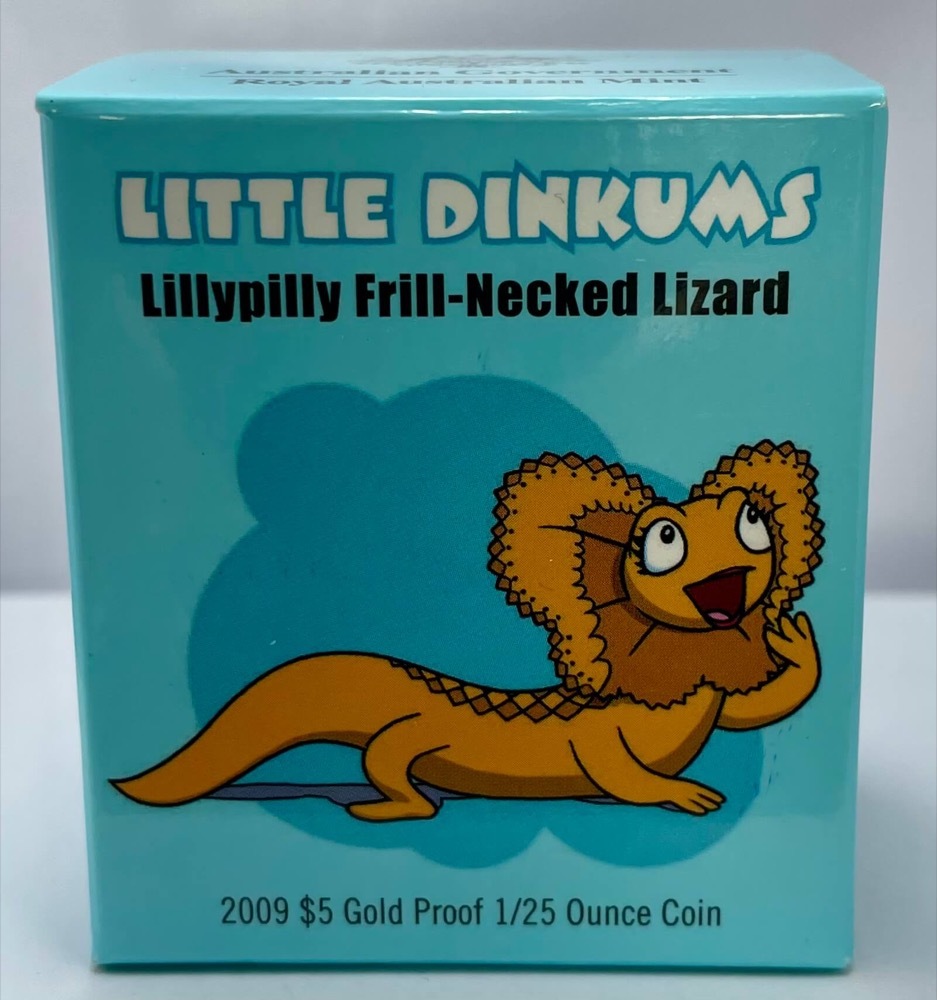 2009 Gold $5 Proof Little Dinkums - Lillypilly Frill-Necked Lizard product image